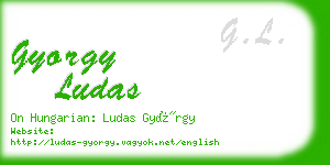 gyorgy ludas business card